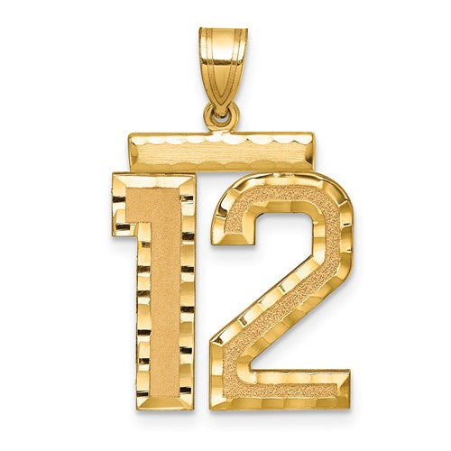 14k-large-brushed-diamond-cut-number-12-charm-SolomonJeweler-Wichita-KS-CustomJewelry