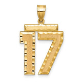 14k-large-brushed-diamond-cut-number-17-charm-SolomonJeweler-Wichita-KS-CustomJewelry