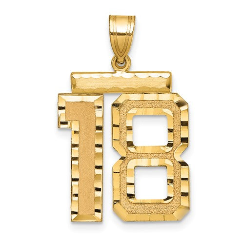 14k-large-brushed-diamond-cut-number-18-charm-SolomonJeweler-Wichita-KS-CustomJewelry