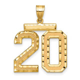 14k-large-brushed-diamond-cut-number-20-charm-SolomonJeweler-Wichita-KS-CustomJewelry