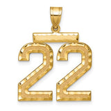 14k-large-brushed-diamond-cut-number-22-charm-SolomonJeweler-Wichita-KS-CustomJewelry