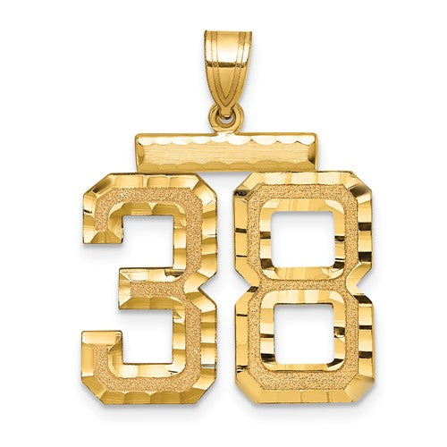 14k-large-brushed-diamond-cut-number-38-charm-SolomonJeweler-Wichita-KS-CustomJewelry