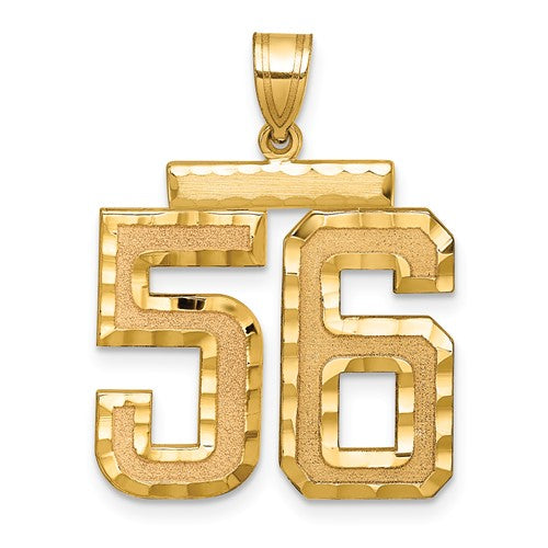 14k-large-brushed-diamond-cut-number-56-charm-SolomonJeweler-Wichita-KS-CustomJewelry