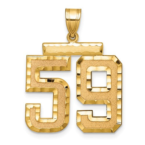 14k-large-brushed-diamond-cut-number-59-charm-SolomonJeweler-Wichita-KS-CustomJewelry