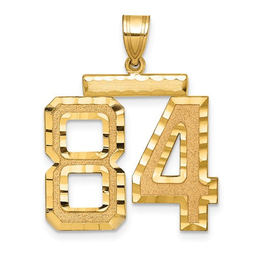14k-large-brushed-diamond-cut-number-84-charm-SolomonJeweler-Wichita-KS-CustomJewelry
