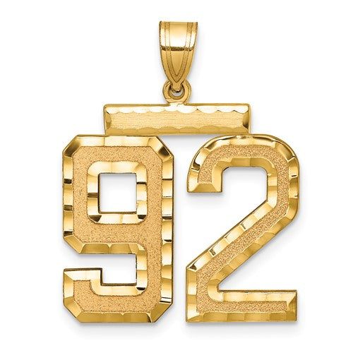 14k-large-brushed-diamond-cut-number-92-charm-SolomonJeweler-Wichita-KS-CustomJewelry