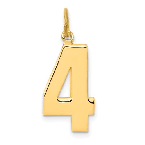 14k-large-polished-number-4-charm-SolomonJeweler-Wichita-KS-CustomJewelry