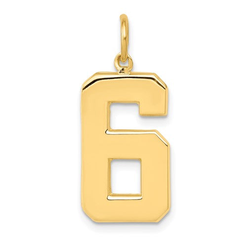 14k-large-polished-number-6-charm-SolomonJeweler-Wichita-KS-CustomJewelry
