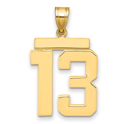 14k-large-polished-number-13-charm-SolomonJeweler-Wichita-KS-CustomJewelry