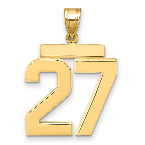 14k-large-polished-number-27-charm-SolomonJeweler-Wichita-KS-CustomJewelry