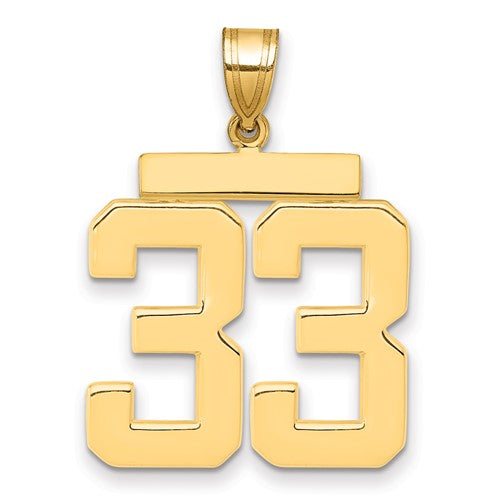 14k-large-polished-number-33-charm-SolomonJeweler-Wichita-KS-CustomJewelry