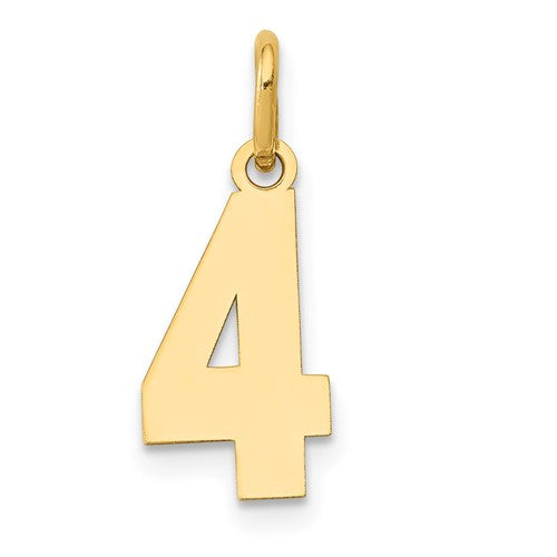 14k-small-polished-number-4-charm-SolomonJeweler-Wichita-KS-CustomJewelry