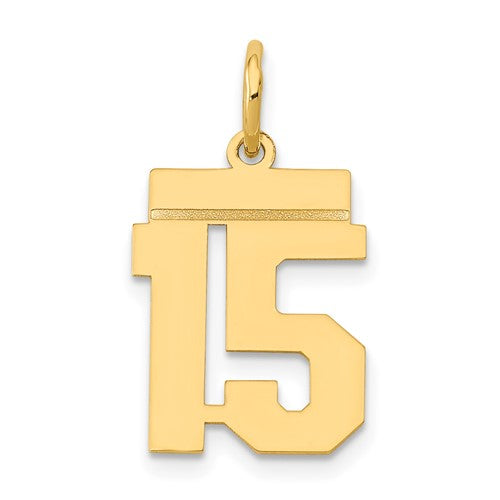 14k-small-polished-number-15-charm-SolomonJeweler-Wichita-KS-CustomJewelry