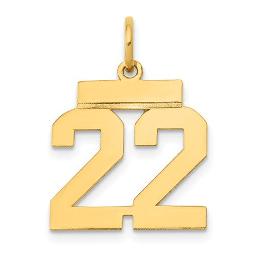 14k-small-polished-number-22-charm-SolomonJeweler-Wichita-KS-CustomJewelry