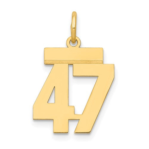 14k-small-polished-number-47-charm-SolomonJeweler-Wichita-KS-CustomJewelry