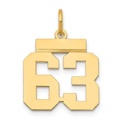 14k-small-polished-number-63-charm-SolomonJeweler-Wichita-KS-CustomJewelry