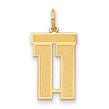 14k-medium-satin-number-11-charm-SolomonJeweler-Wichita-KS-CustomJewelry