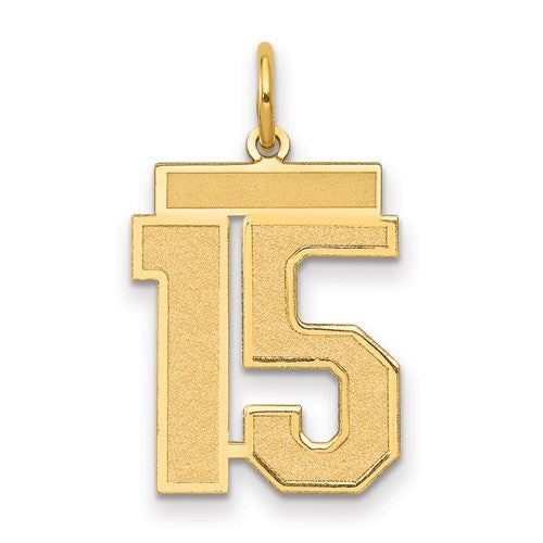 14k-medium-satin-number-15-charm-SolomonJeweler-Wichita-KS-CustomJewelry