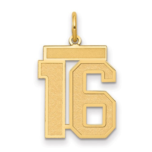 14k-medium-satin-number-16-charm-SolomonJeweler-Wichita-KS-CustomJewelry