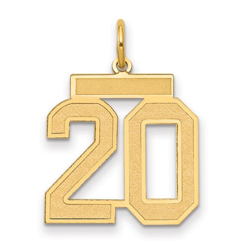 14k-medium-satin-number-20-charm-SolomonJeweler-Wichita-KS-CustomJewelry