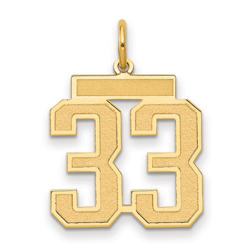 14k-medium-satin-number-33-charm-SolomonJeweler-Wichita-KS-CustomJewelry
