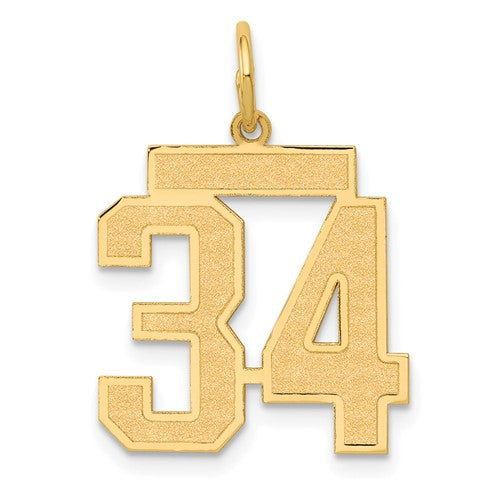 14k-medium-satin-number-34-charm-SolomonJeweler-Wichita-KS-CustomJewelry