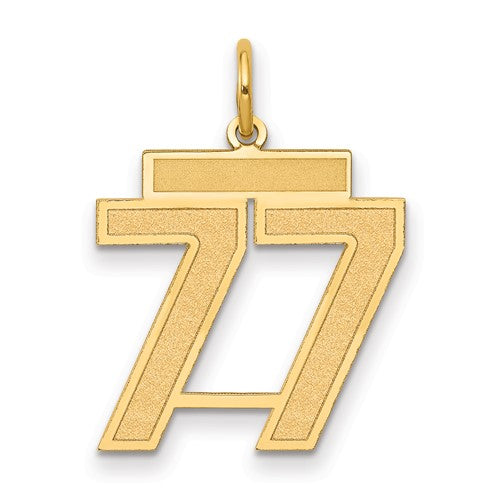 14k-medium-satin-number-77-charm-SolomonJeweler-Wichita-KS-CustomJewelry