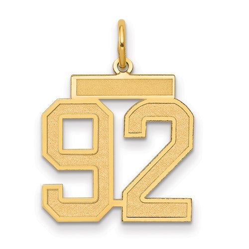 14k-medium-satin-number-92-charm-SolomonJeweler-Wichita-KS-CustomJewelry