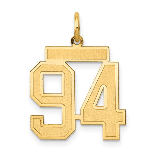 14k-medium-satin-number-94-charm-SolomonJeweler-Wichita-KS-CustomJewelry