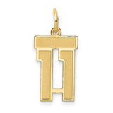 14k-small-satin-number-11-charm-SolomonJeweler-Wichita-KS-CustomJewelry