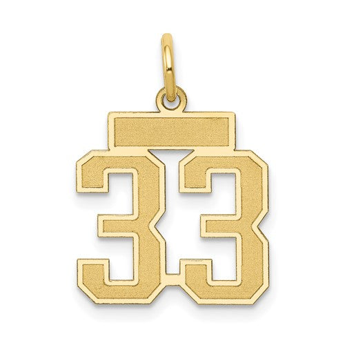 14k-small-satin-number-33-charm-SolomonJeweler-Wichita-KS-CustomJewelry