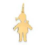 14k-plain-polished-small-girl-charm-SolomonJeweler-Wichita-KS-CustomJewelry