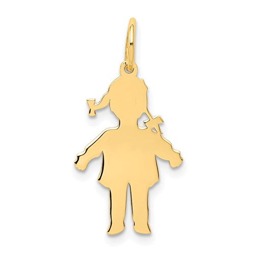 14k-plain-polished-small-girl-charm-SolomonJeweler-Wichita-KS-CustomJewelry