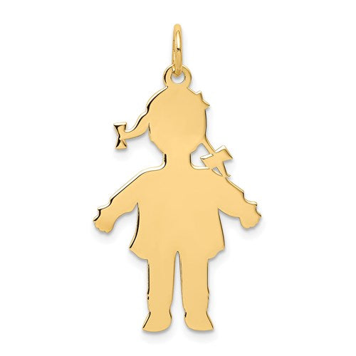 14k-plain-polished-large-girl-charm-SolomonJeweler-Wichita-KS-CustomJewelry