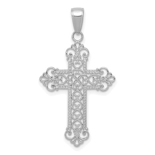 14k-white-gold-fleur-de-lis-cross-charm-SolomonJeweler-Wichita-KS-CustomJewelry