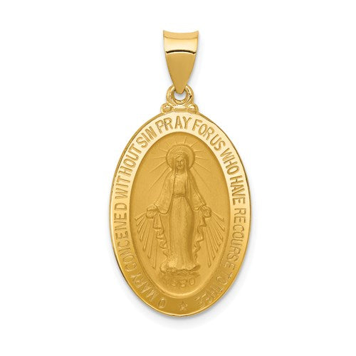 14k-hollow-miraculous-medal-oval-pendant-SolomonJeweler-Wichita-KS-CustomJewelry