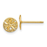 14k-diamond-cut-sand-dollar-post-earrings-SolomonJeweler-Wichita-KS-CustomJewelry