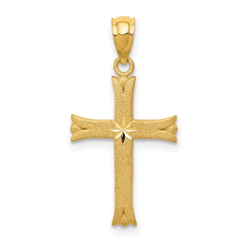 14k-satin-cross-charm-SolomonJeweler-Wichita-KS-CustomJewelry