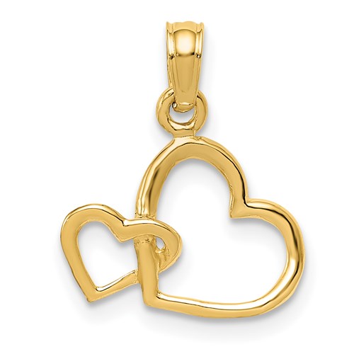 14k-polished-intertwined-double-heart-pendant-SolomonJeweler-Wichita-KS-CustomJewelry