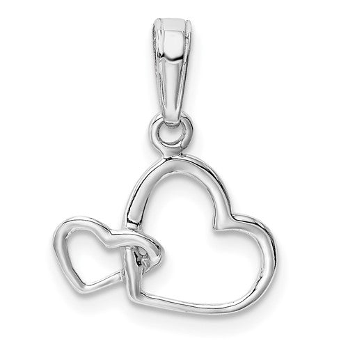 14k-white-gold-polished-intertwined-double-heart-pendant-SolomonJeweler-Wichita-KS-CustomJewelry
