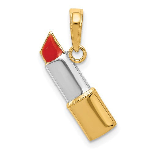 14k-and-rhodium-enameled-lipstick-charm-SolomonJeweler-Wichita-KS-CustomJewelry