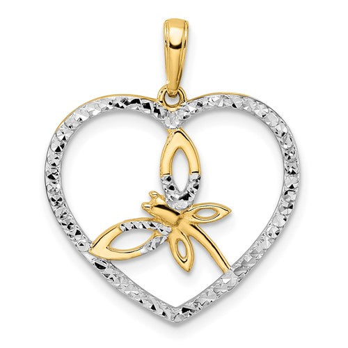 14k-and-white-rhodium-diamond-cut-dragonfly-in-heart-pendant-SolomonJeweler-Wichita-KS-CustomJewelry