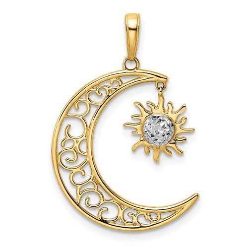 14k-and-white-rhodium-diamond-cut-moon-and-dangle-sun-pendant-SolomonJeweler-Wichita-KS-CustomJewelry