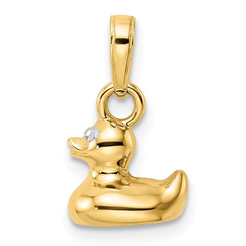 14k-white-rhodium-3d-duck-pendant-SolomonJeweler-Wichita-KS-CustomJewelry