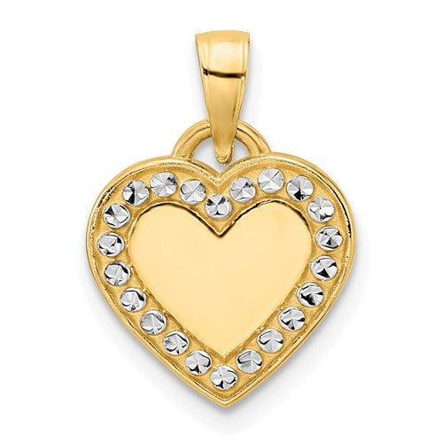 14k-and-white-rhodium-diamond-cut-border-heart-pendant-SolomonJeweler-Wichita-KS-CustomJewelry