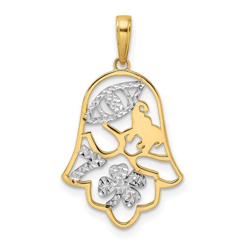 14k-white-rhodium-d-c-good-luck-symbols-on-hamsa-pendant-SolomonJeweler-Wichita-KS-CustomJewelry