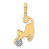 14k-and-white-rhodium-diamond-cut-cat-and-ball-pendant-SolomonJeweler-Wichita-KS-CustomJewelry