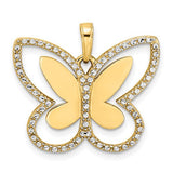 14k-and-white-rhodium-diamond-cut-butterfly-pendant-SolomonJeweler-Wichita-KS-CustomJewelry