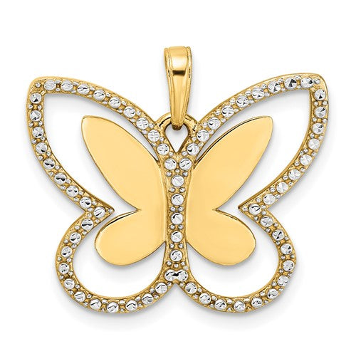 14k-and-white-rhodium-diamond-cut-butterfly-pendant-SolomonJeweler-Wichita-KS-CustomJewelry