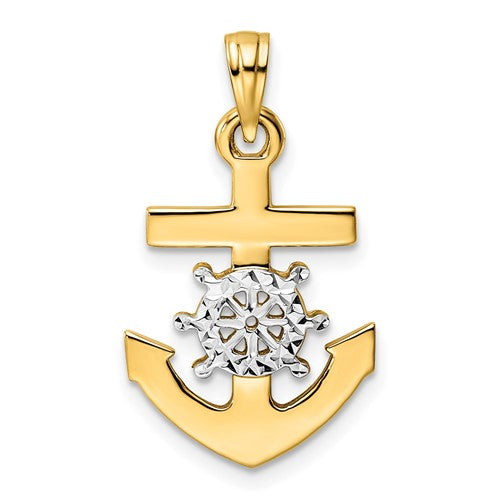 14k-white-rhodium-d-c-anchor-and-ships-wheel-pendant-SolomonJeweler-Wichita-KS-CustomJewelry
